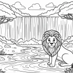 coloriage Savane pour enfant
