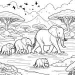 coloriage Savane à imprimer gratuit