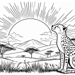 coloriage Savane pour enfant de 5 ans