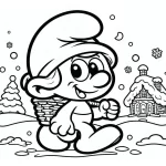 coloriage Schtroumpf pour enfant de 2 ans