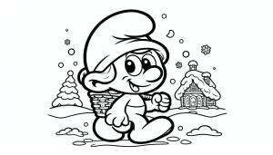 coloriage Schtroumpf pour enfant de 2 ans