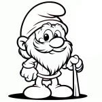 coloriage Schtroumpf pour enfant de 2 ans