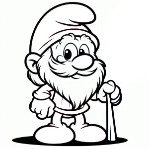 coloriage Schtroumpf pour enfant de 2 ans