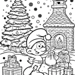 image de coloriage Schtroumpf pour enfant