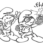 coloriage Schtroumpf pour enfant de 6 ans