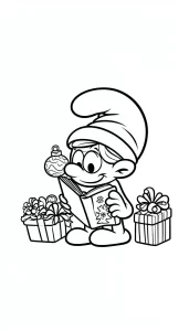 coloriage Schtroumpf à imprimer pour enfants
