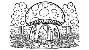 coloriage Schtroumpf à imprimer pour enfants