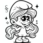 coloriage Schtroumpf à imprimer pour enfant de 7 ans