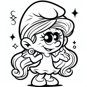 coloriage Schtroumpf à imprimer pour enfant de 7 ans