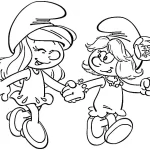 coloriage Schtroumpf à imprimer pour enfant de 6 ans