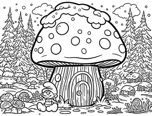 coloriage Schtroumpf pour enfant de 4 ans