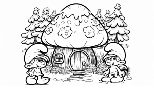coloriage Schtroumpf pour primaire