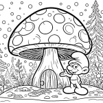 coloriage Schtroumpf pour enfant de 3 ans