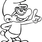 coloriage Schtroumpf à imprimer pour enfant de 2 ans