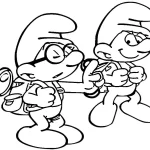 coloriage Schtroumpf à imprimer pour enfant de 7 ans