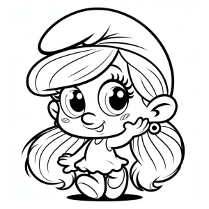 coloriage Schtroumpf pour enfant de 4 ans