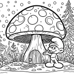 coloriage Schtroumpf pour enfant de 8 ans
