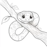 coloriage Serpent à imprimer pour enfant de 12 ans