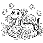 coloriage Serpent et decoupage a imprimer gratuit