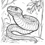 coloriage Serpent a imprimer gratuit