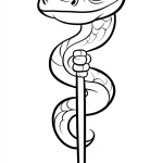 coloriage Serpent et decoupage