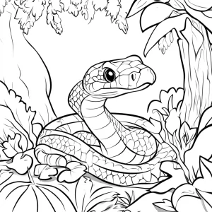 coloriage Serpent educatif pour enfant