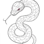 coloriage Serpent et decoupage a imprimer gratuit