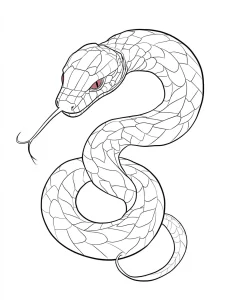 coloriage Serpent et decoupage a imprimer gratuit