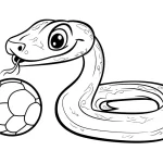 coloriage Serpent et apprentissage