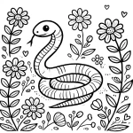 coloriage Serpent à imprimer pour enfant de 10 ans