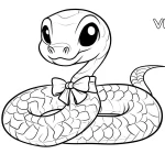 coloriage Serpent educatif pour enfant