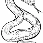 coloriage Serpent à imprimer a4