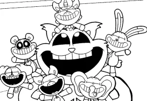 coloriage Smiling Critters pour enfants