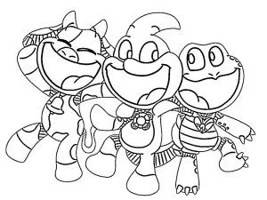 coloriage Smiling Critters à imprimer kawaii