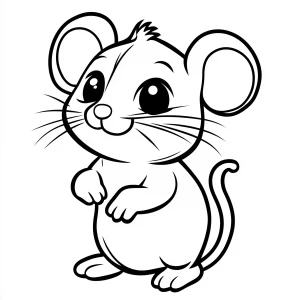 coloriage Souris à imprimer pour enfant de 4 ans