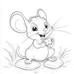 coloriage Souris pour enfant de 2 ans