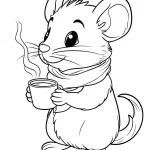 coloriage Souris et decoupage a imprimer gratuit