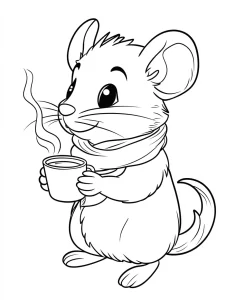 coloriage Souris et decoupage a imprimer gratuit