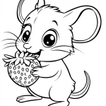 coloriage Souris à imprimer pour enfant de 7 ans