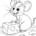 coloriage Souris à imprimer pour enfant de 9 ans