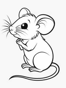 coloriage Souris pour enfants à imprimer