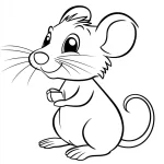 coloriage Souris a dessiner et imprimer