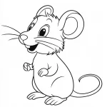 coloriage Souris pour enfant de 6 ans