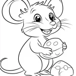 coloriage Souris pour bebe a imprimer