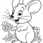 coloriage Souris à imprimer a4
