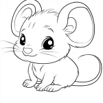 coloriage Souris a colorier en ligne gratuitement