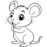 coloriage Souris pour enfant de 5 ans