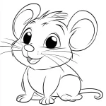 coloriage Souris à imprimer pour enfant de 7 ans