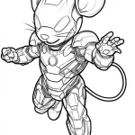 image pour coloriage Souris enfant
