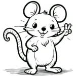 coloriage Souris Mise à jour à imprimer pour enfants